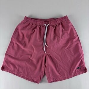 Vineyard Vines Swim Trunks Men's Med Pink Board Shorts Lined Lining Whale Mesh